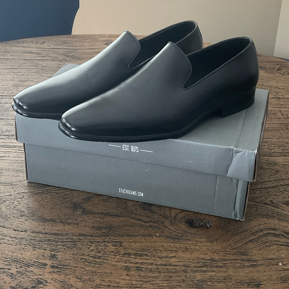 Stacy Adams Classic Black Slip-On Loafers